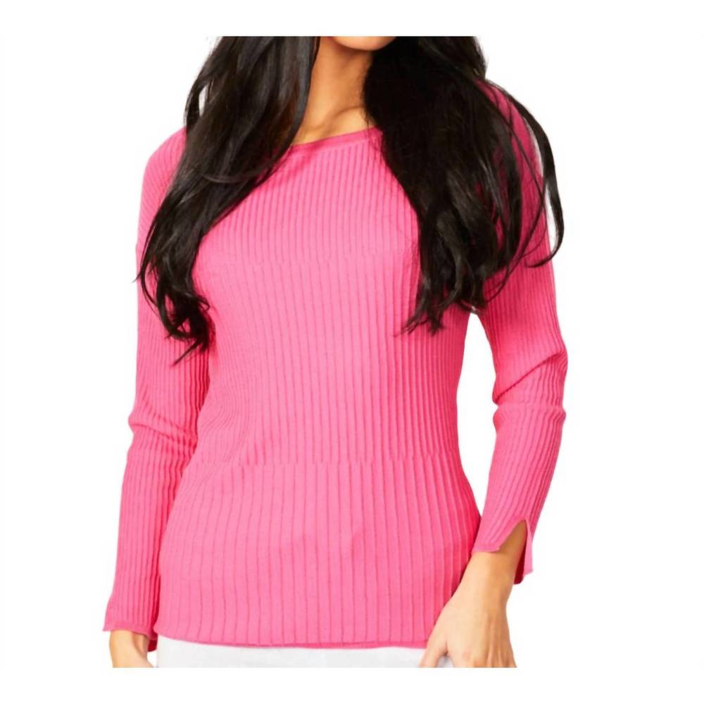 NEW ANGEL APPAREL ribbed crew neck top in petal